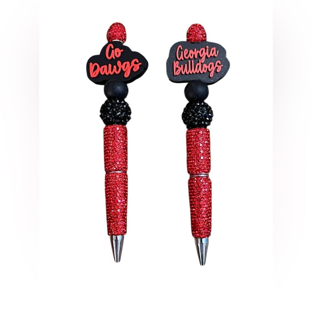 Georgia Bulldog Sparkling Red and Black Pens